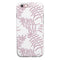 Pink Wavy Leaves Pattern iPhone 6/6s or 6/6s Plus 2-Piece Hybrid INK-Fuzed Case