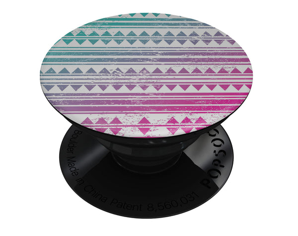Pink to Green Gradient Hipster Pattern - Skin Kit for PopSockets and other Smartphone Extendable Grips & Stands