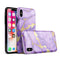 Purple Marble & Digital Gold Foil V1 - iPhone X Swappable Hybrid Case
