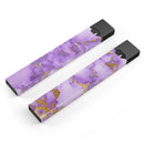 Purple Marble & Digital Gold Foil V2 - Premium Decal Protective Skin-Wrap Sticker compatible with the Juul Labs vaping device