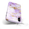 Purple Marble & Digital Gold Foil V5 - iPhone X Swappable Hybrid Case