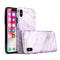 Purple Marble & Digital Silver Foil V10 - iPhone X Swappable Hybrid Case