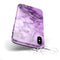 Purple Marble & Digital Silver Foil V1 - iPhone X Swappable Hybrid Case