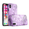 Purple Marble & Digital Silver Foil V1 - iPhone X Swappable Hybrid Case