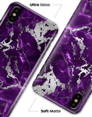 Purple Marble & Digital Silver Foil V2 - iPhone X Clipit Case