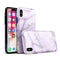 Purple Marble & Digital Silver Foil V3 - iPhone X Swappable Hybrid Case