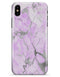 Purple Marble & Digital Silver Foil V8 - iPhone X Clipit Case