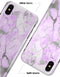 Purple Marble & Digital Silver Foil V8 - iPhone X Clipit Case