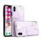 Purple Marble & Digital Silver Foil V8 - iPhone X Swappable Hybrid Case