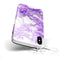 Purple Marble & Digital Silver Foil V9 - iPhone X Swappable Hybrid Case