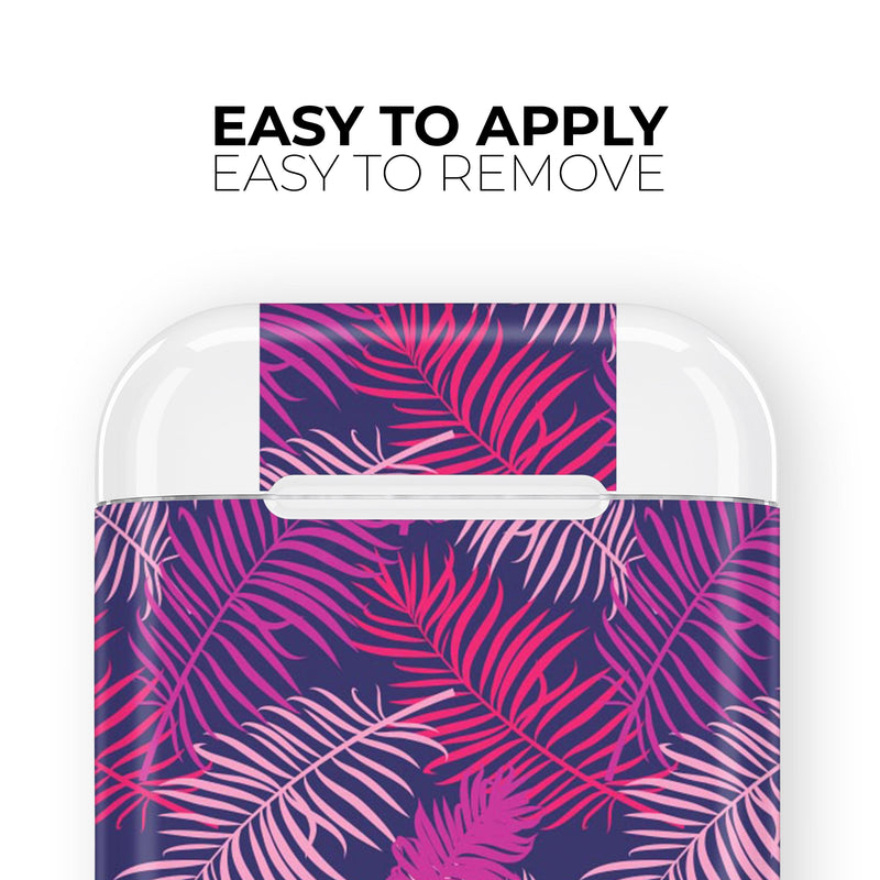 Purple Tropical - Full Body Skin Decal Wrap Kit for the Wireless Bluetooth Apple Airpods Pro, AirPods Gen 1 or Gen 2 with Wireless Charging