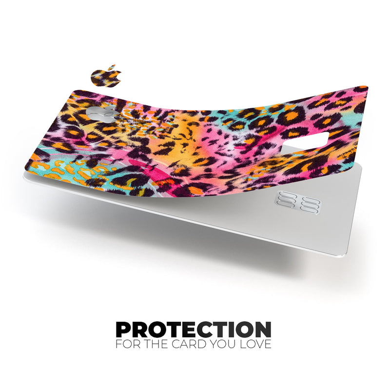 Rainbow Leopard Sherbert - Premium Protective Decal Skin-Kit for the Apple Credit Card
