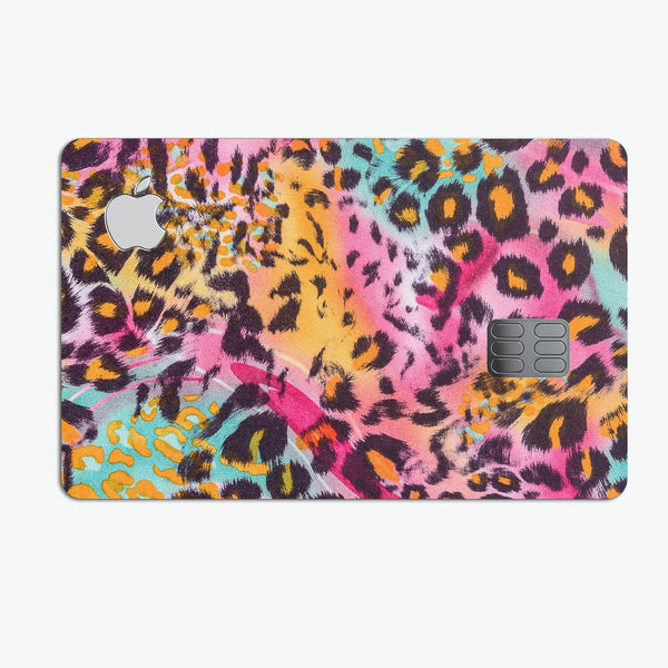 Rainbow Leopard Sherbert - Premium Protective Decal Skin-Kit for the Apple Credit Card