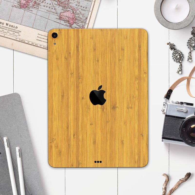 Real Light Bamboo Wood - Full Body Skin Decal for the Apple iPad Pro 12.9", 11", 10.5", 9.7", Air or Mini (All Models Available)