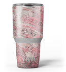 Red Slate Marble Surface V40 - Skin Decal Vinyl Wrap Kit compatible with the Yeti Rambler Cooler Tumbler Cups