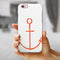 Red Watercolor Anchor iPhone 6/6s or 6/6s Plus 2-Piece Hybrid INK-Fuzed Case