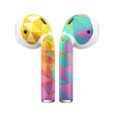 Retro Geometric - Full Body Skin Decal Wrap Kit for the Wireless Bluetooth Apple Airpods Pro, AirPods Gen 1 or Gen 2 with Wireless Charging