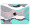 Retro Summer Mint and Coral - Skin Decal Wrap Kit Compatible with the Apple MacBook Pro, Pro with Touch Bar or Air (11", 12", 13", 15" & 16" - All Versions Available)