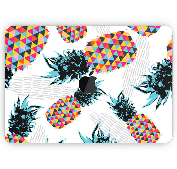 Retro Summer Pineapple v3 - Skin Decal Wrap Kit Compatible with the Apple MacBook Pro, Pro with Touch Bar or Air (11", 12", 13", 15" & 16" - All Versions Available)