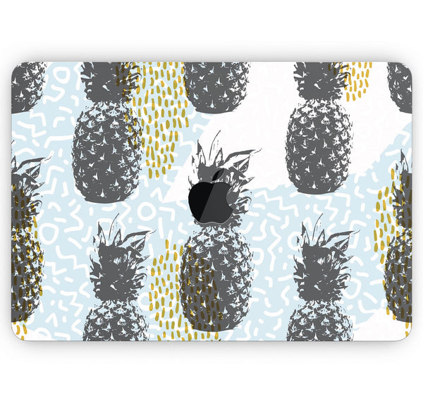 Retro Summer Pineapple v5 - Skin Decal Wrap Kit Compatible with the Apple MacBook Pro, Pro with Touch Bar or Air (11", 12", 13", 15" & 16" - All Versions Available)