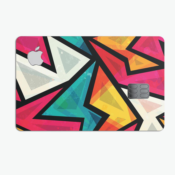 Retro Vector Sharp Shapes - Premium Protective Decal Skin-Kit for the Apple Credit Card