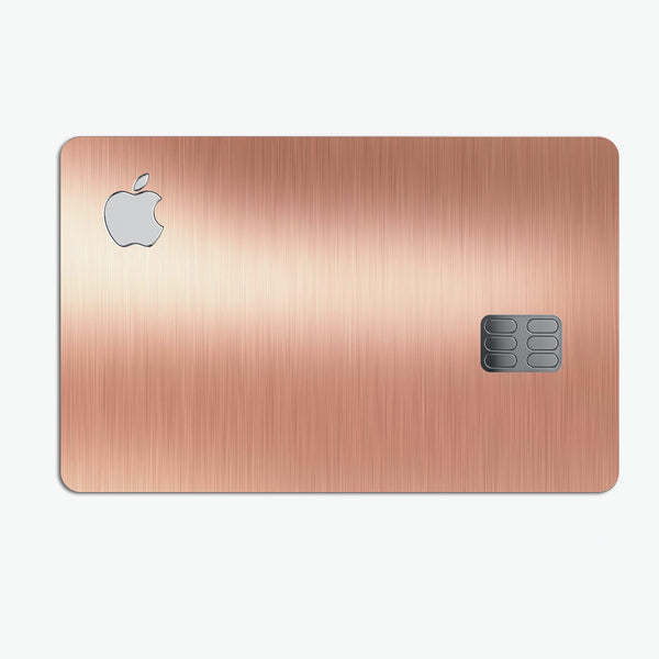 Rose Gold Digital Brushed Surface V2 - Premium Protective Decal Skin-Kit for the Apple Credit Card