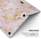 Rose Pink Marble & Digital Gold Frosted Foil V11- Skin Decal Wrap Kit Compatible with the Apple MacBook Pro, Pro with Touch Bar or Air (11", 12", 13", 15" & 16" - All Versions Available)