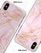 Rose Pink Marble & Digital Gold Frosted Foil V12 - iPhone X Clipit Case