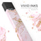 Rose Pink Marble & Digital Gold Frosted Foil V14 - Premium Decal Protective Skin-Wrap Sticker compatible with the Juul Labs vaping device
