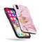 Rose Pink Marble & Digital Gold Frosted Foil V16 - iPhone X Swappable Hybrid Case