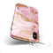 Rose Pink Marble & Digital Gold Frosted Foil V17 - iPhone X Swappable Hybrid Case
