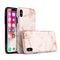 Rose Pink Marble & Digital Gold Frosted Foil V6 - iPhone X Swappable Hybrid Case