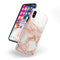 Rose Pink Marble & Digital Gold Frosted Foil V8 - iPhone X Swappable Hybrid Case