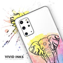Sacred Elephant Watercolor - Skin-Kit for the Samsung Galaxy S-Series S20, S20 Plus, S20 Ultra , S10 & others (All Galaxy Devices Available)