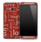Red Love & Joy Skin for the HTC One Phone