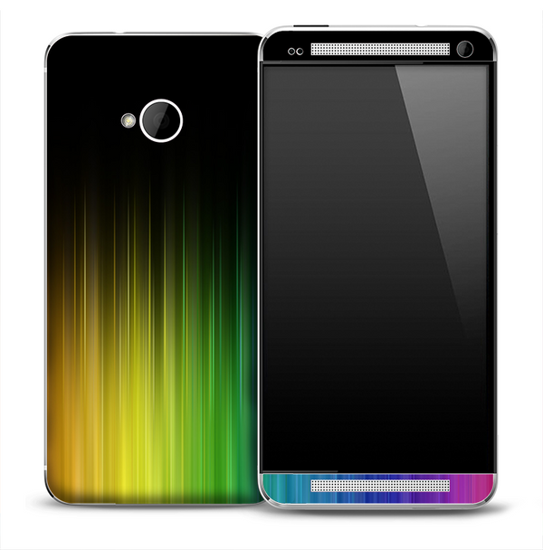 Dark Neon Aurora Skin for the HTC One Phone