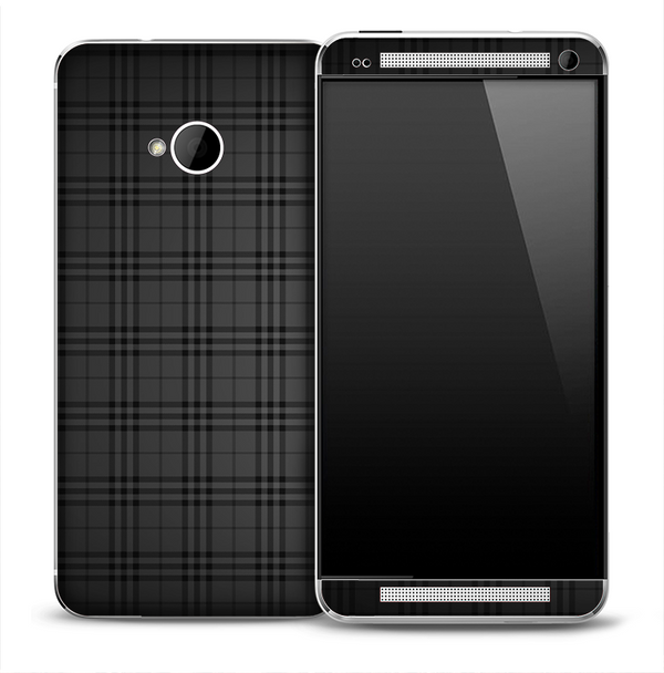Elegant Dark Plaid Skin for the HTC One Phone