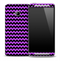 Purple and Black Chevron Pattern Skin for the HTC One Phone