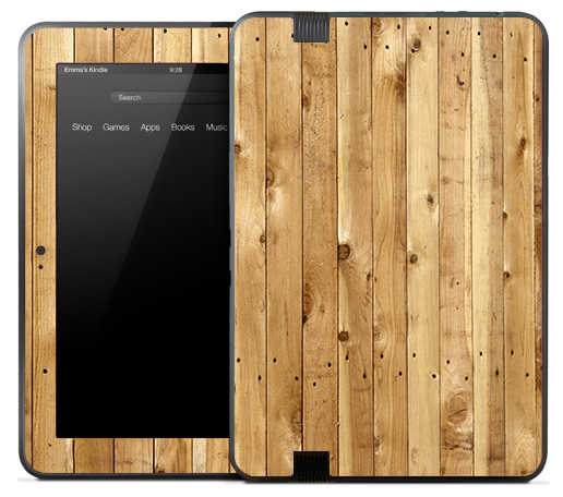 Vertical Light Oak Skin for the Amazon Kindle