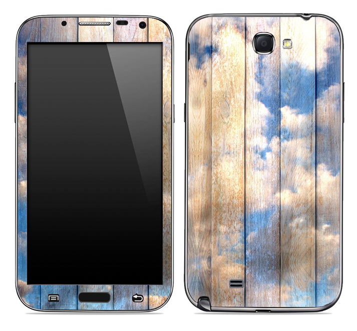Cloudy Wood Boards Skin for the Samsung Galaxy Note 1 or 2