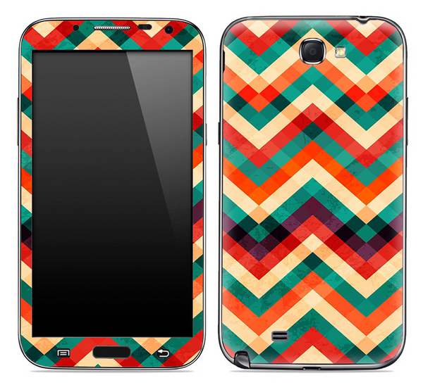 Abstract Color Chevron Pattern Skin for the Samsung Galaxy Note 1 or 2