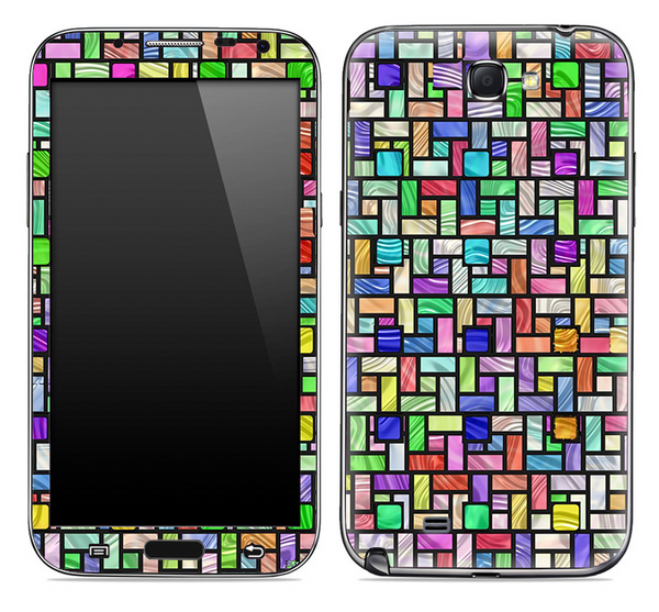 Abstract Color Tile Pattern Skin for the Samsung Galaxy Note 1 or 2