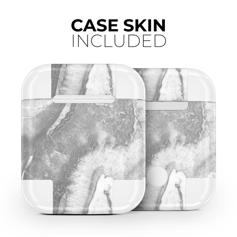 Slate Luxe Marble - Full Body Skin Decal Wrap Kit for the Wireless Bluetooth Apple Airpods Pro, AirPods Gen 1 or Gen 2 with Wireless Charging