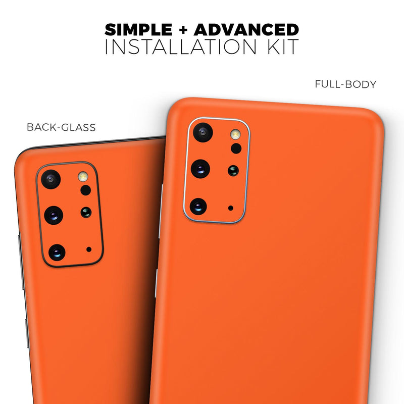 Solid Burnt Orange - Skin-Kit for the Samsung Galaxy S-Series S20, S20 Plus, S20 Ultra , S10 & others (All Galaxy Devices Available)