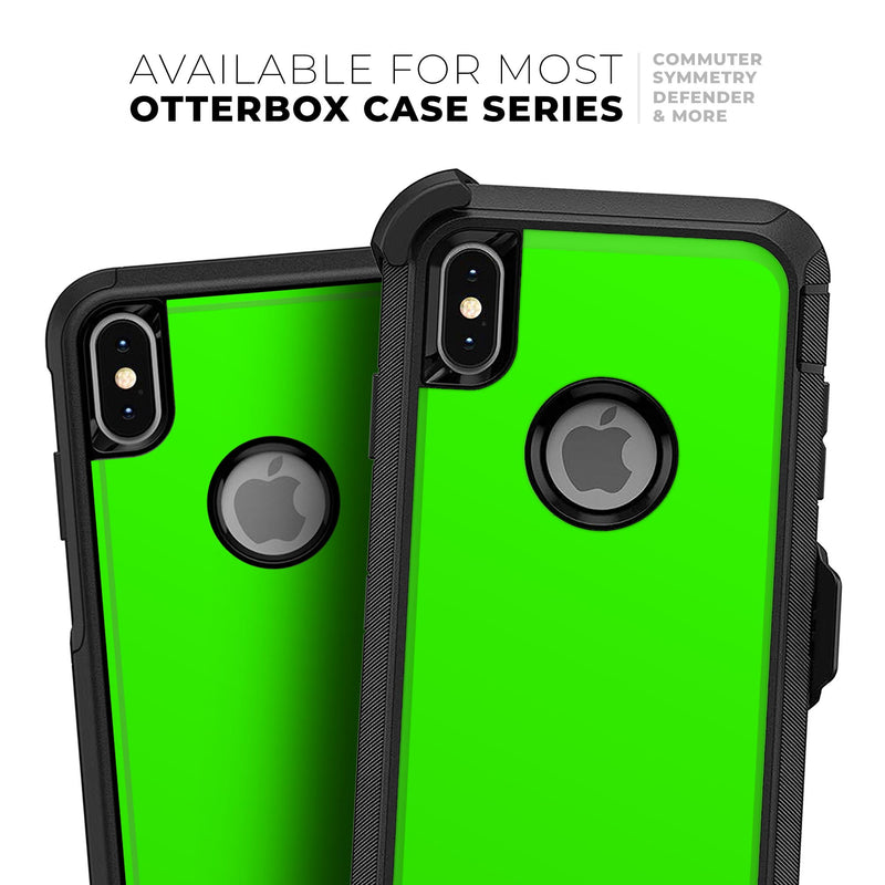 Solid Lime Green V2 - Skin Kit for the iPhone OtterBox Cases