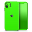 Solid Lime Green V2 // Skin-Kit compatible with the Apple iPhone 14, 13, 12, 12 Pro Max, 12 Mini, 11 Pro, SE, X/XS + (All iPhones Available)