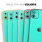 Solid Mint V2 // Skin-Kit compatible with the Apple iPhone 14, 13, 12, 12 Pro Max, 12 Mini, 11 Pro, SE, X/XS + (All iPhones Available)