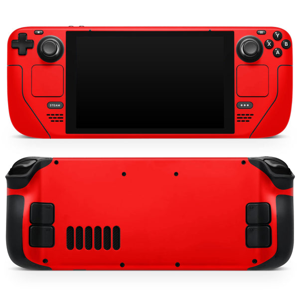Solid Red // Full Body Skin Decal Wrap Kit for the Steam Deck handheld gaming computer