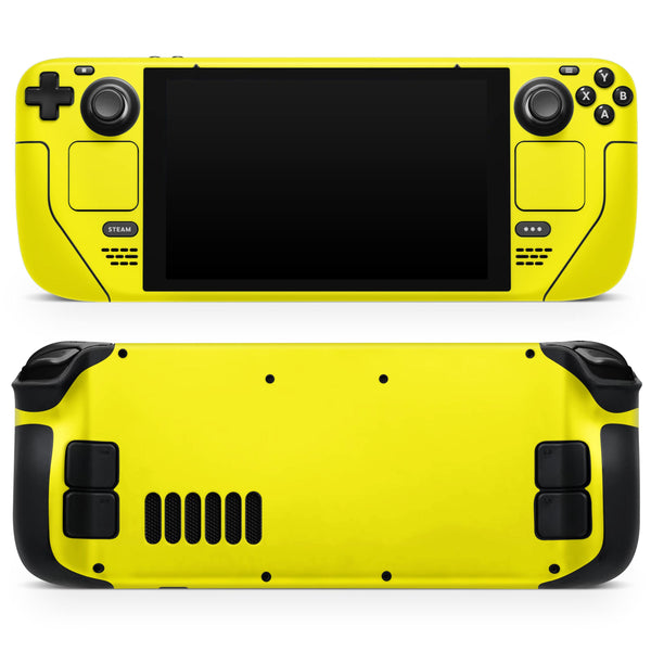 Solid Yellow // Full Body Skin Decal Wrap Kit for the Steam Deck handheld gaming computer
