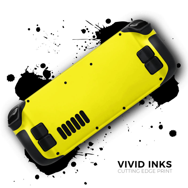 Solid Yellow // Full Body Skin Decal Wrap Kit for the Steam Deck handheld gaming computer